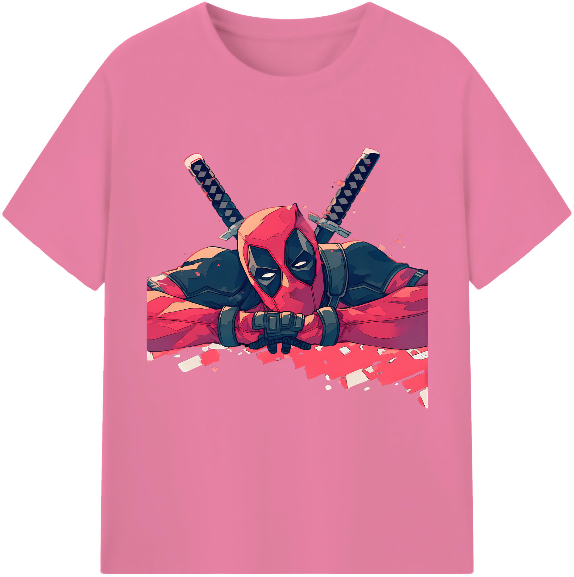 （画像用） Deadpool デッドプール 綿100％半袖Tシャツ（フロントプリント）